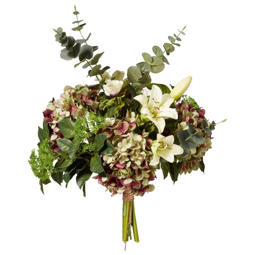  Faux easter lily, anemone, hydrangea and eucalyptus bunch, H66 x L56 x W56cm, Multi