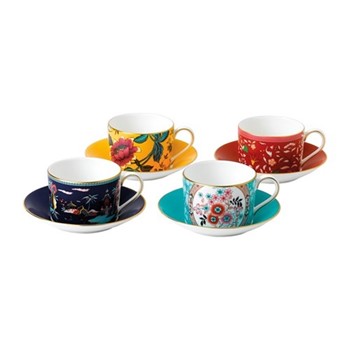 Tea Coffee Coffe Tea Sets Browse Products The Wedding Shop - wonderlust set of 4 teacups saucers multi