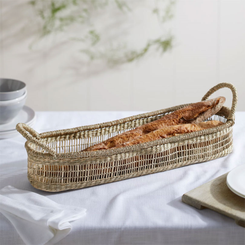 Seagrass Long Oval Tray, H10 x W17.5 x D59.5cm, Natual
