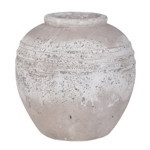  Vase, 34 x 32cm, Distressed Stone