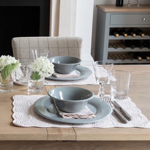 Emily Set of 6 placemats, L50 x W35cm, salt