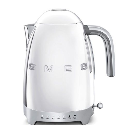 50's Retro Kettle with 7 temperature settings, 1.7 litres, Polished Stainless Steel