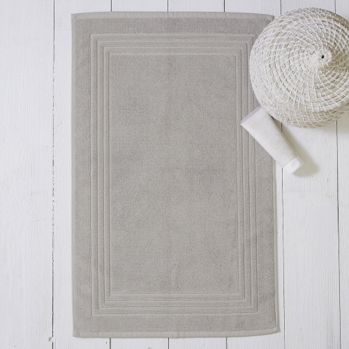 Egyptian Cotton Bath mat, 50 x 80cm, Pearl Grey