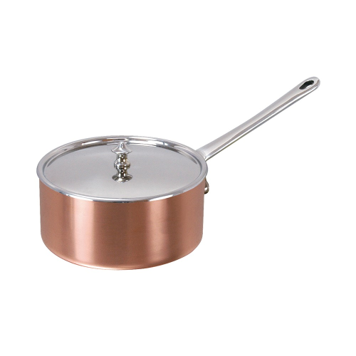 Maitre D' Covered saucepan, 0.9 litre - D14cm, copper and stainless steel