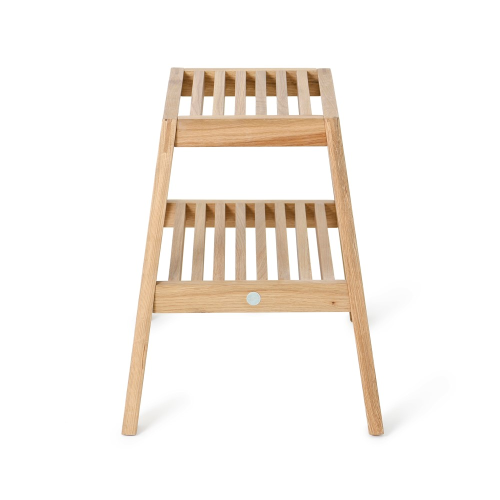  Slatted stool, H42 x W50.5 x D35.4cm, Oak