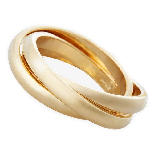 3 Rings Set of 4 napkin rings, Gold