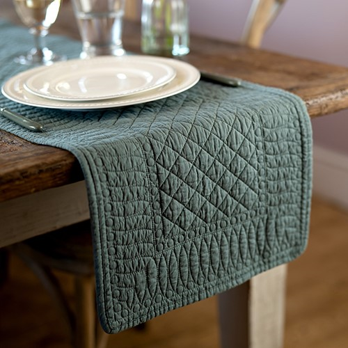 Signature Table runner, L195 x W10.5cm, Sea Green