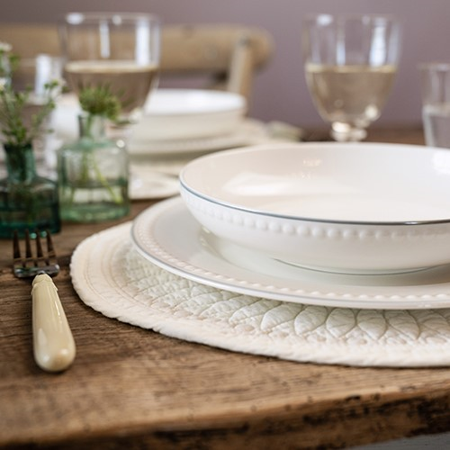 Signature Placemat, Dia32.5cm, Ivory