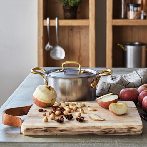 1965 Vintage Sauce pot with lid, 6.5 litre - D24 x H14.5cm, stainless steel
