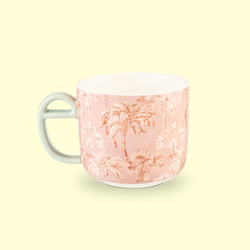 Palm Eleanor Bowmer Palm Short Mug, 300ml, Pink