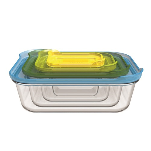 Nest 4 piece glass storage set