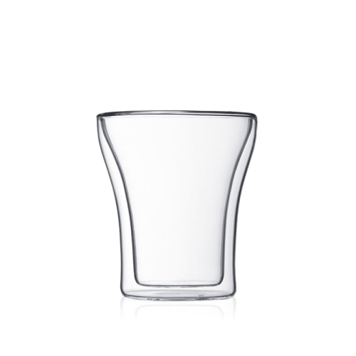 Assam Double Walled Set of 2 Tumblers, 200ml, Clear