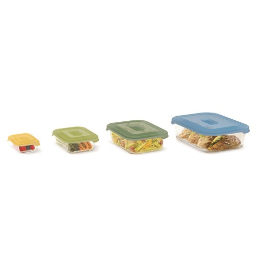 Nest 4 piece glass storage set