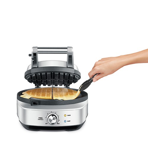 The No Mess Waffle Waffle maker, Stainless Steel