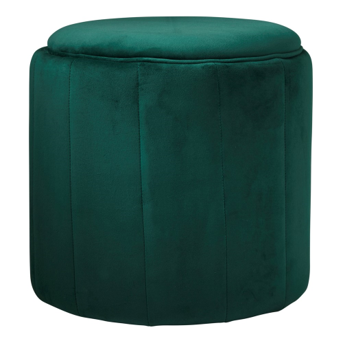  Round plush stool, L43 x W43 x D42cm, Green
