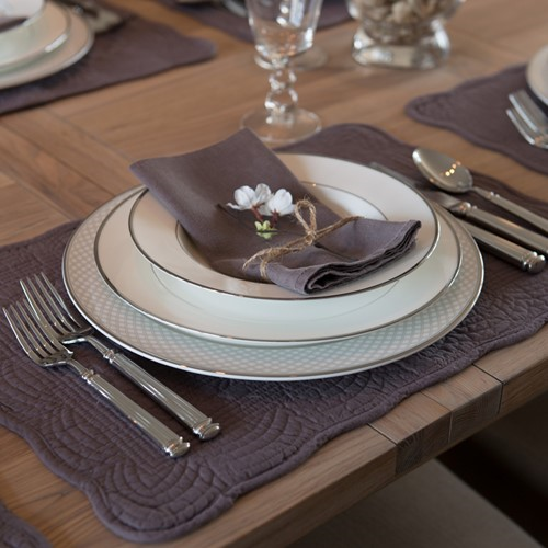 Emily Set of 6 placemats, L50 x W35cm, peat
