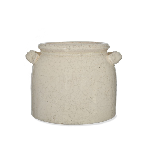 Ravello Plant pot, H17.5 x D21 x W23.5cm, White/Ceramic