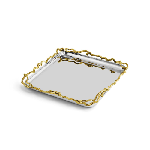 Wisteria Gold Matzah Plate, 28.5cm, Gold