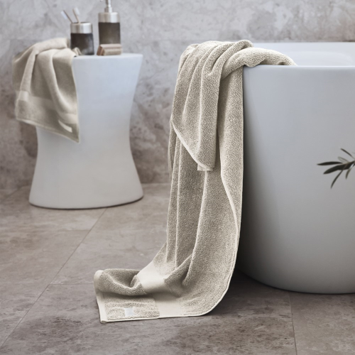 Organic Cotton Eden Bath towel, 69 x 137cm, Ivory