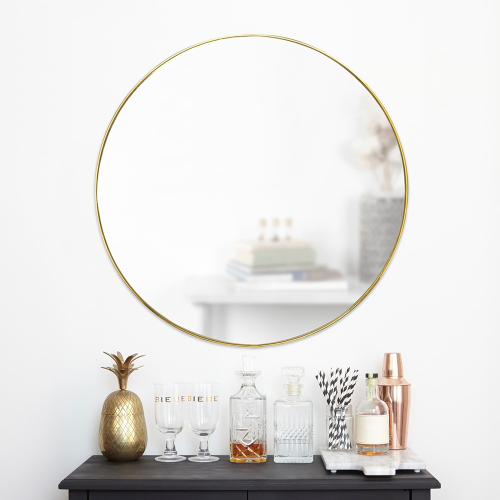 Hubba Mirror, D86cm, brass