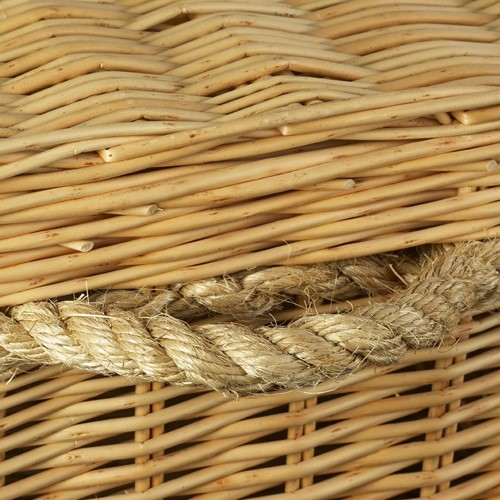 Rope Handled Picnic hamper - 6 person, 62 x 40 x 29cm, willow wicker