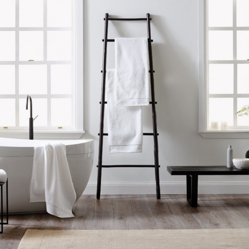 Retreat White Bath towel, 69 x 137cm, White Turkish Cotton