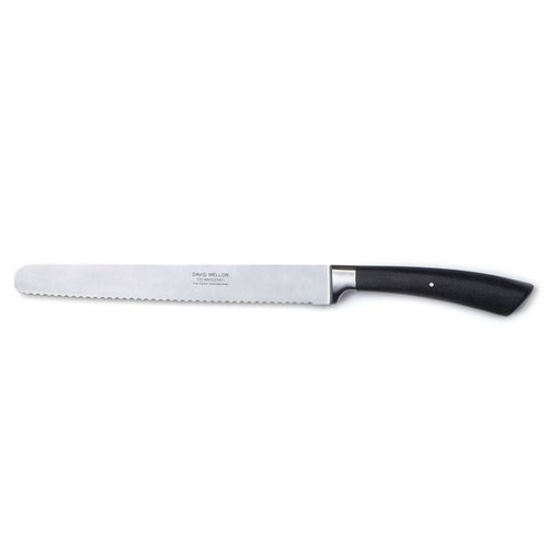  Serrated bread knife, 22cm, stainless steel black handle