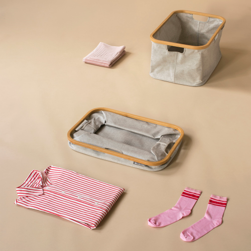  Foldable Laundry Basket, 40 Litre, Grey