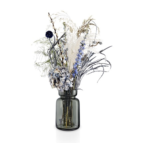 Silhouette Vase, H18.5 x Dia12cm, Smoke Glass