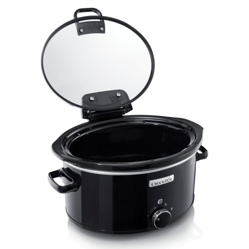  Hinged lid slow cooker, 5.7 litre, Black