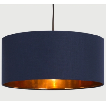 Pendant Shade, Oro, Navy & Copper, 20 x 45cm