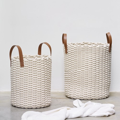 Rudon Laundry basket, D35 x H45cm, Beige