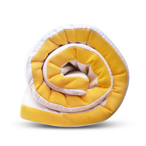  King size mattress topper, 200 x 150 x 5cm, White/Yellow