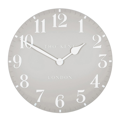 Arabic Small wall clock, 30cm, Dove Grey Resin