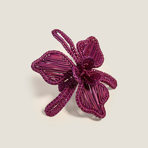Orchid Napkin Ring, Mulberry
