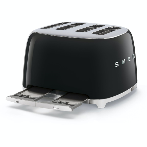 50's Retro 4 slice toaster - 4 slot, Black