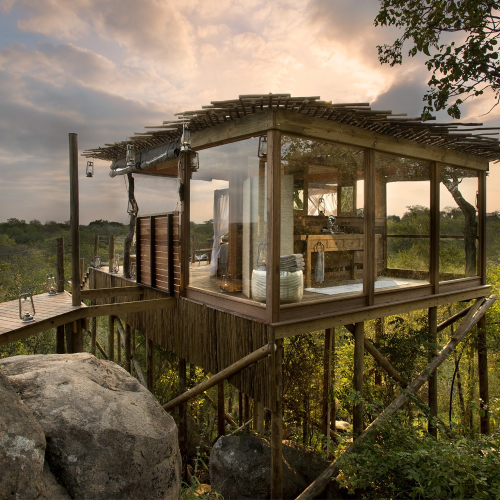  Romantic treetop penthouse South African getaway with safari trek for two
