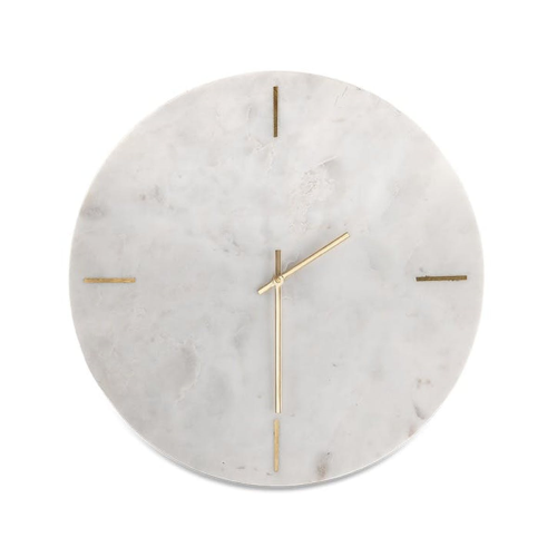 Besa Marble clock, Dia41cm, White