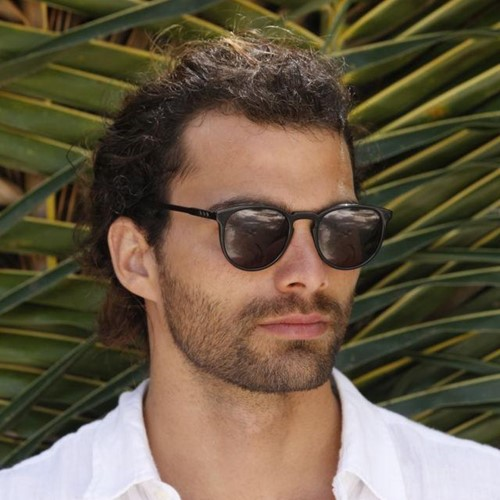 George Arthur Sunglasses, W13cm, Black Frame