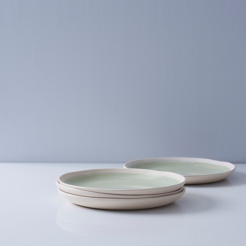 Finsbury Set of 6 dessert plates, Dia17.5cm, Light Green