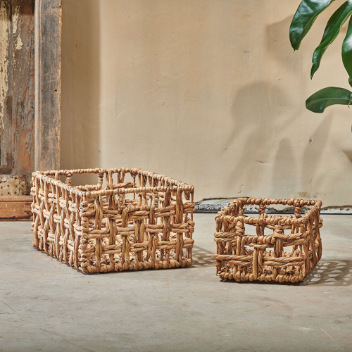 Kora Rectangular Storage Basket, Large, Natural