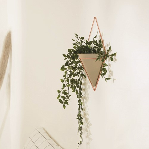 Trigg Set of 2 wall vessels, concrete/copper