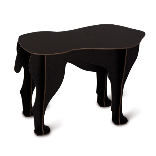 Sultan Dog stool/side table, H34 x L52 x W25cm, Black
