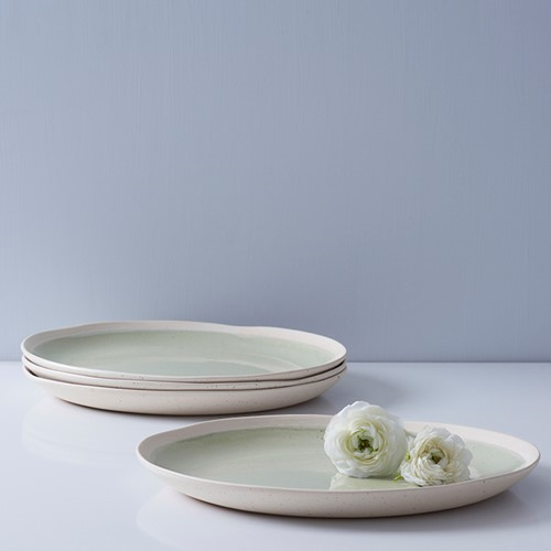 Finsbury Set of 4 dinner plates, Dia27cm, Light Green