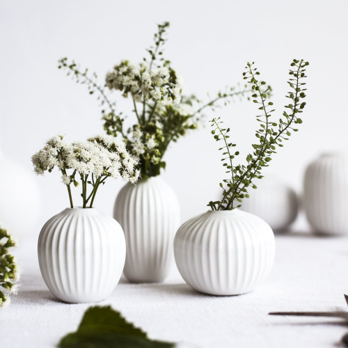 Hammershoi Set of 3 Miniature Vases, White