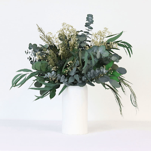 Greenery & Neutrals Large hand-tied bouquet, H42-48cm, Matcha