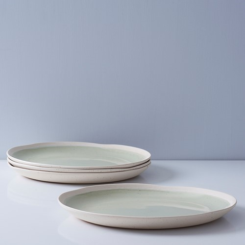 Finsbury Set of 4 dinner plates, Dia27cm, Light Green
