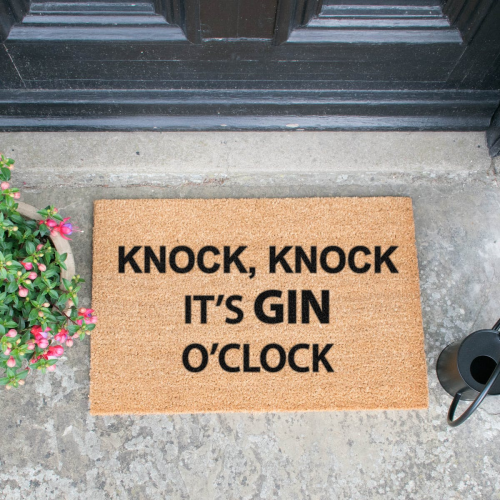 Gin O'Clock Doormat, L60 x W40 x H1.5cm