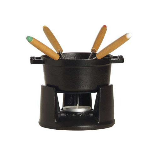  Mini fondue set, 10cm, Black