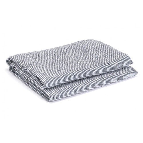 Stripe Linen beach towel, Blue And White